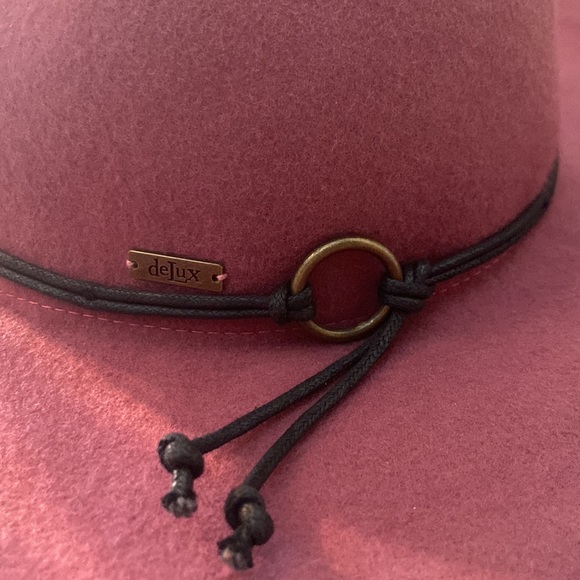 Wide Brim Mauve Boho Chic Floppy Hat - Picture 2 of 6